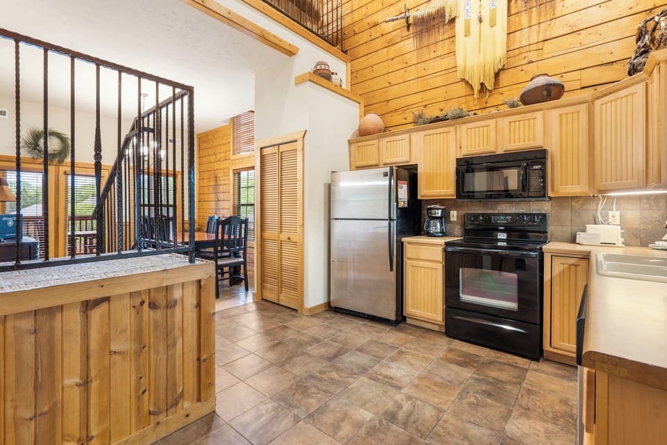 Kitchen Opens to the Dining Area