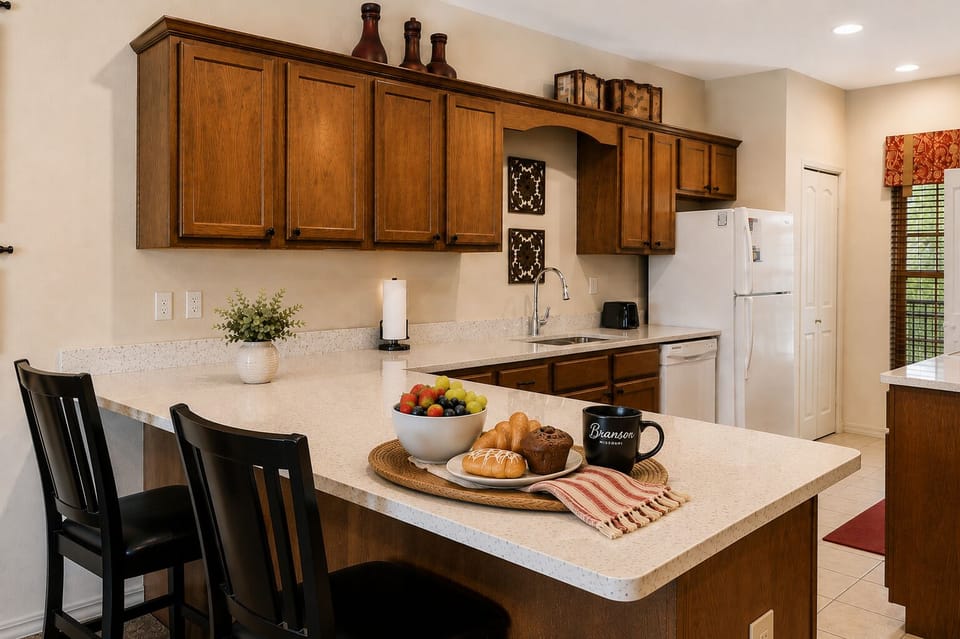 Kitchen with Extra Bar Seating