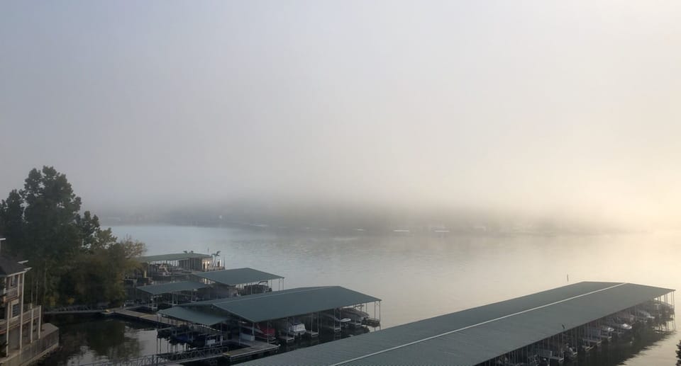 Morning fog over the water