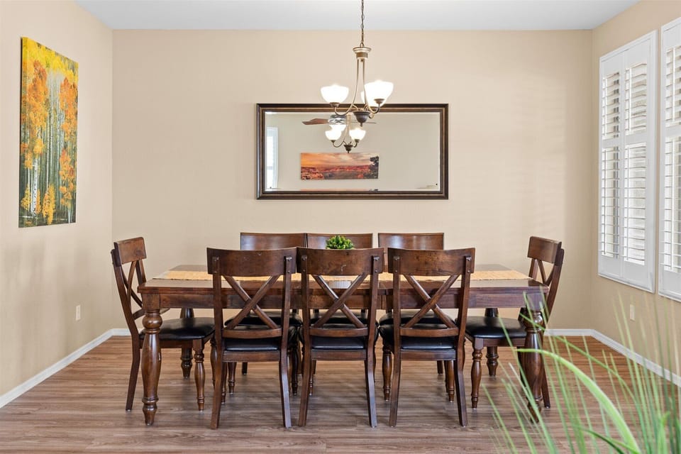 Dining room with seating for 8
