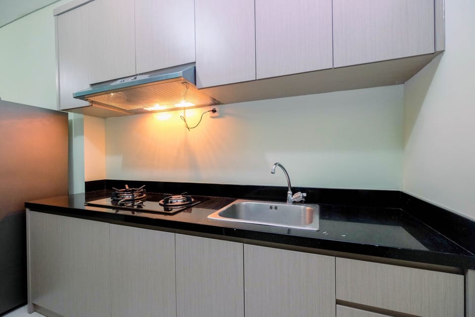 Fridge, stovetop, cookware/dishes/utensils