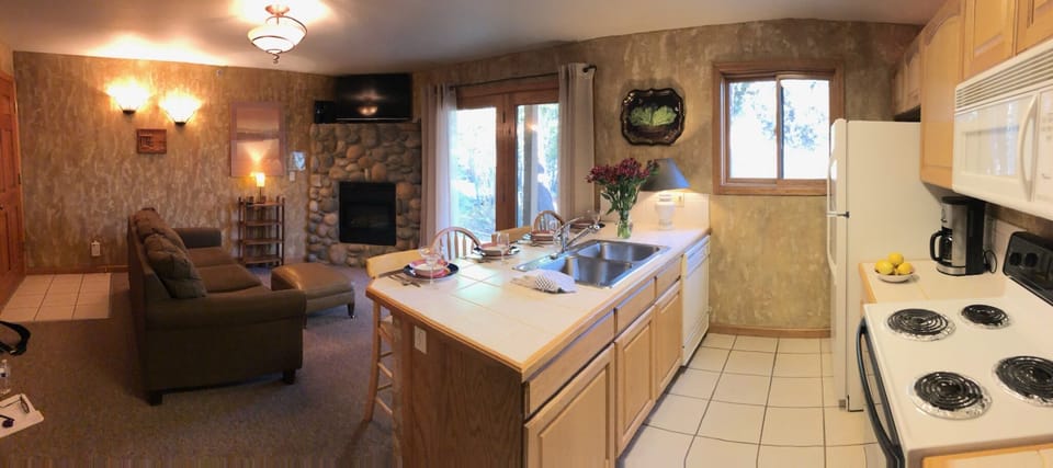 Smaer TV & Wifi for you enjoyment.   In floor radiant heat is nice & warm!