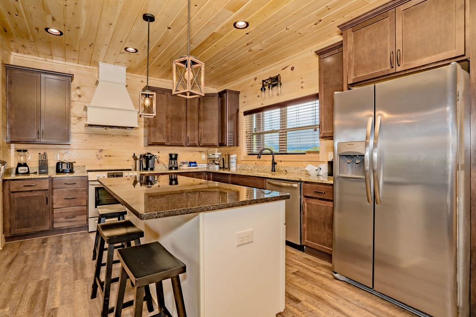 Large granite island.