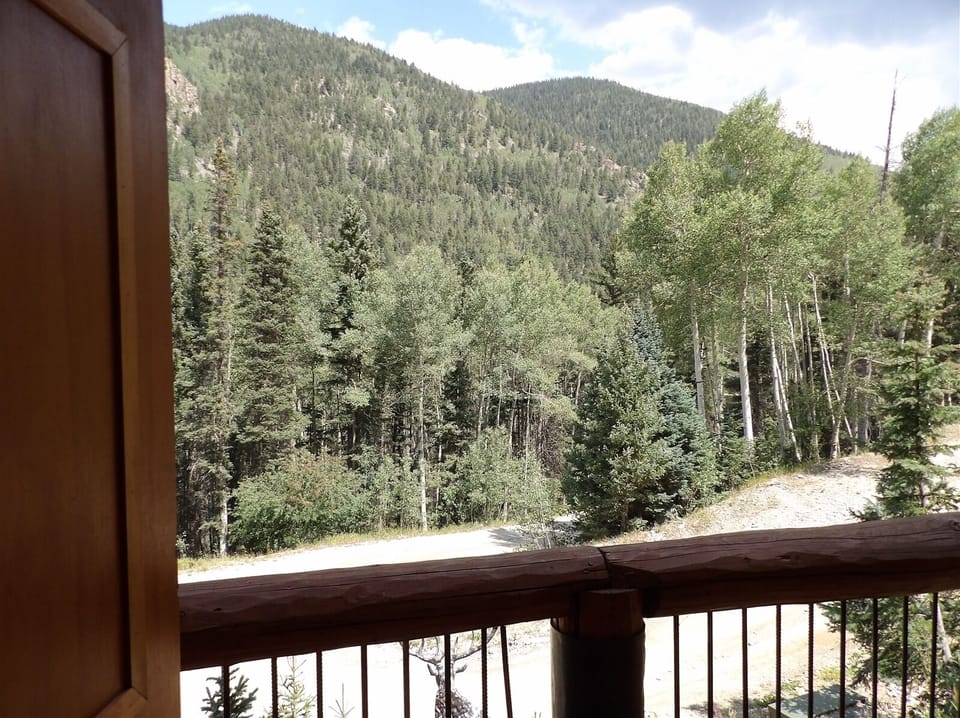 Looking out at the mountains