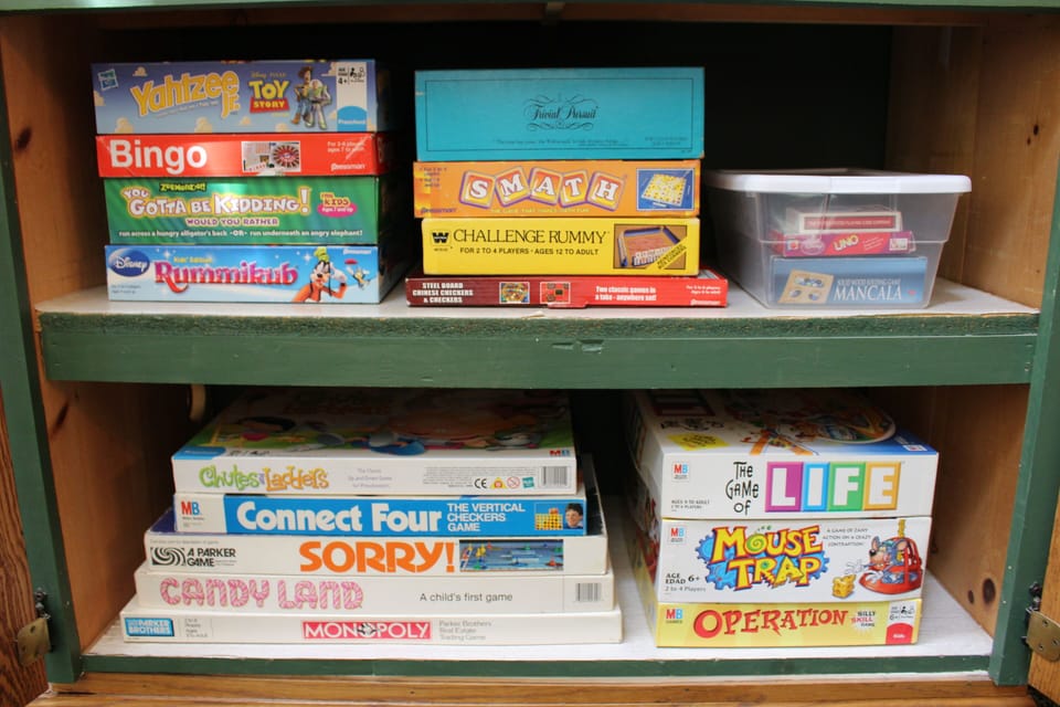 Plenty to do on a cozy, snowy afternoon. 