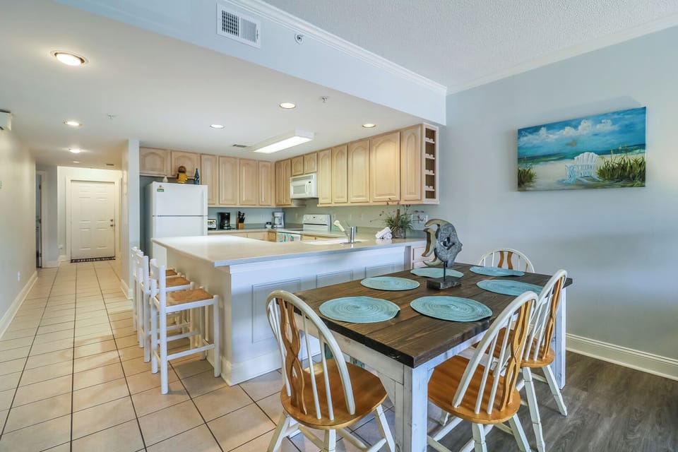 Dining area and kitchen
