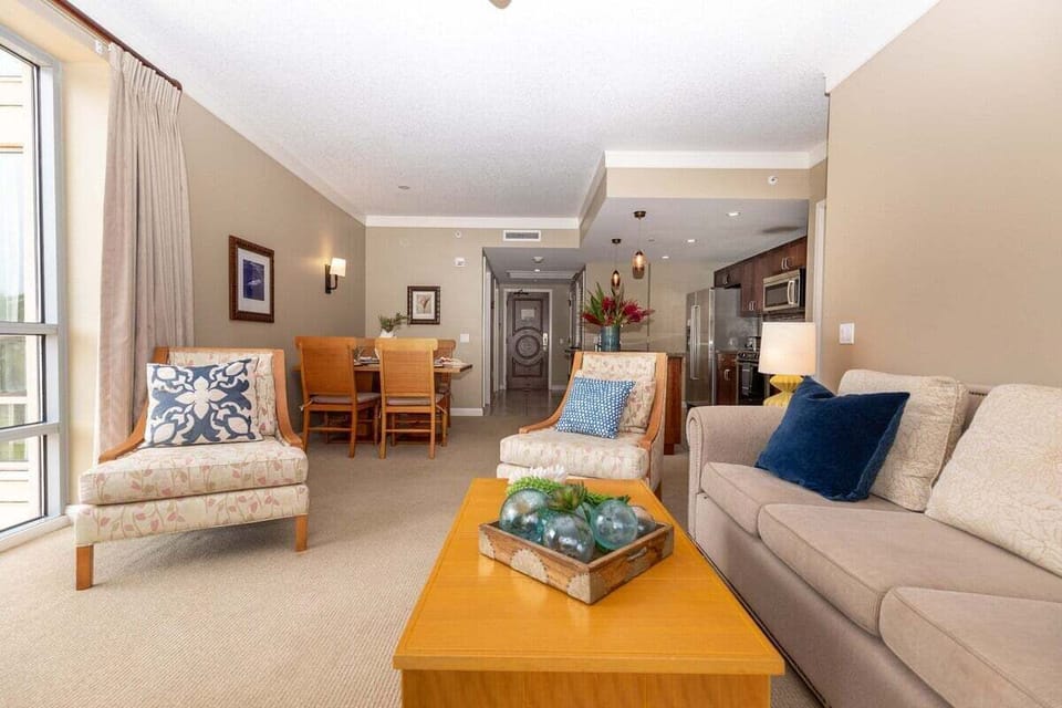 Perfect for relaxing after a day at the beach—open layout with natural light