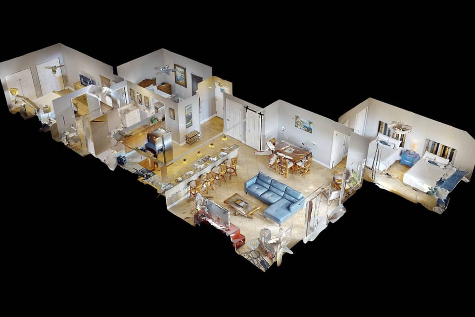 3D Snap Shot of the 4th Floor 3Br 2Ba Condo at Palm of Treasure Island