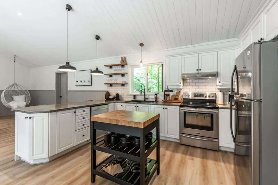 Spacious, fully equipped kitchen—designed for convenience and all your cooking needs.