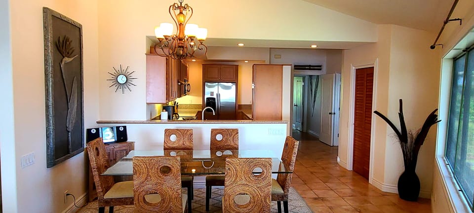 Dining room and full kitchen