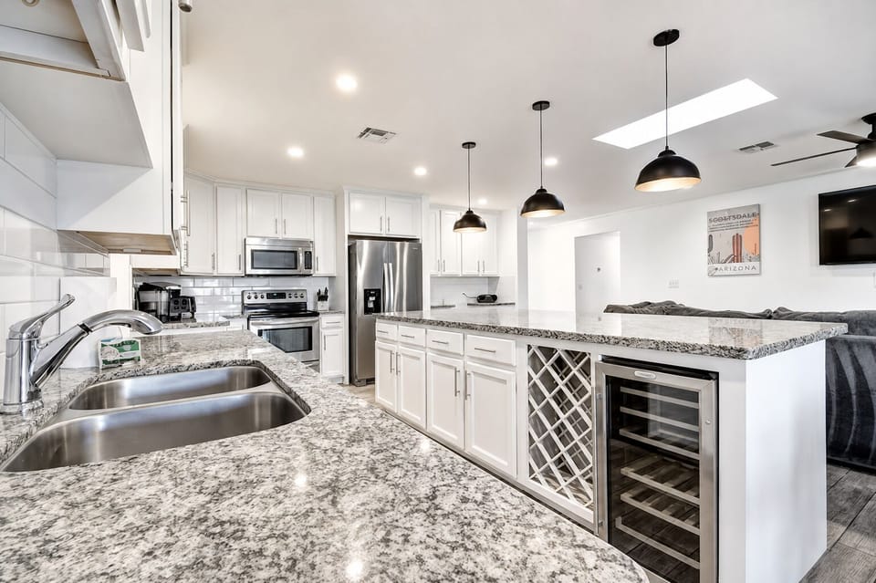 Chef's kitchen is perfect for entertaining.