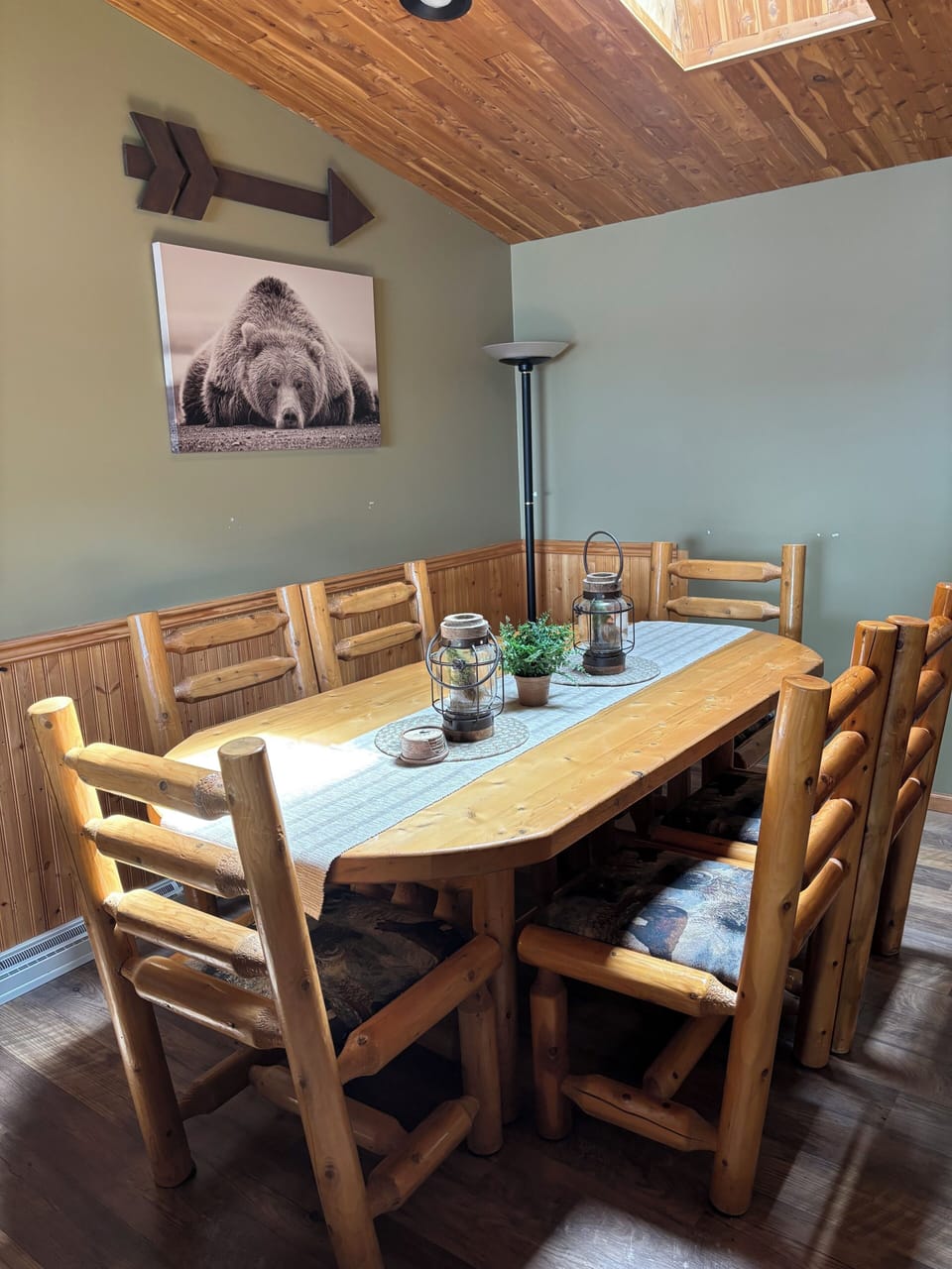 Dining table off of the kitchen area