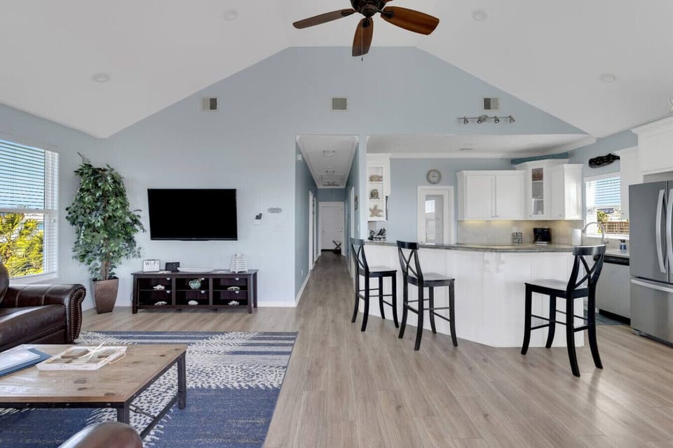 Living room and kitchen