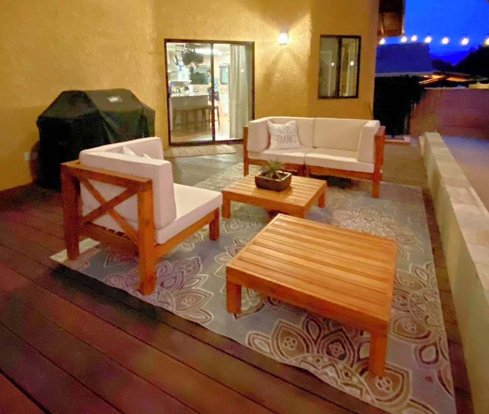 Covered raised patio