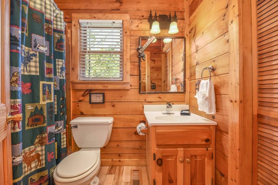 Full bathroom just across from master bedroom with added washer/dryer closet.