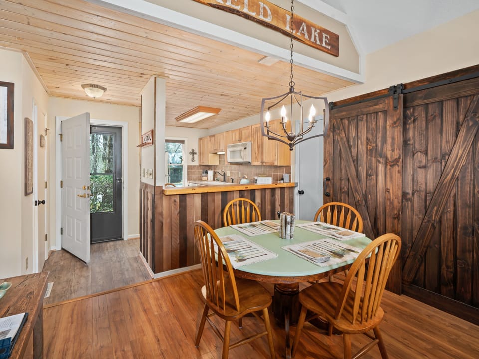 Find floats for the lake, Eno, and a hot cocoa bar behind the sliding barn doors