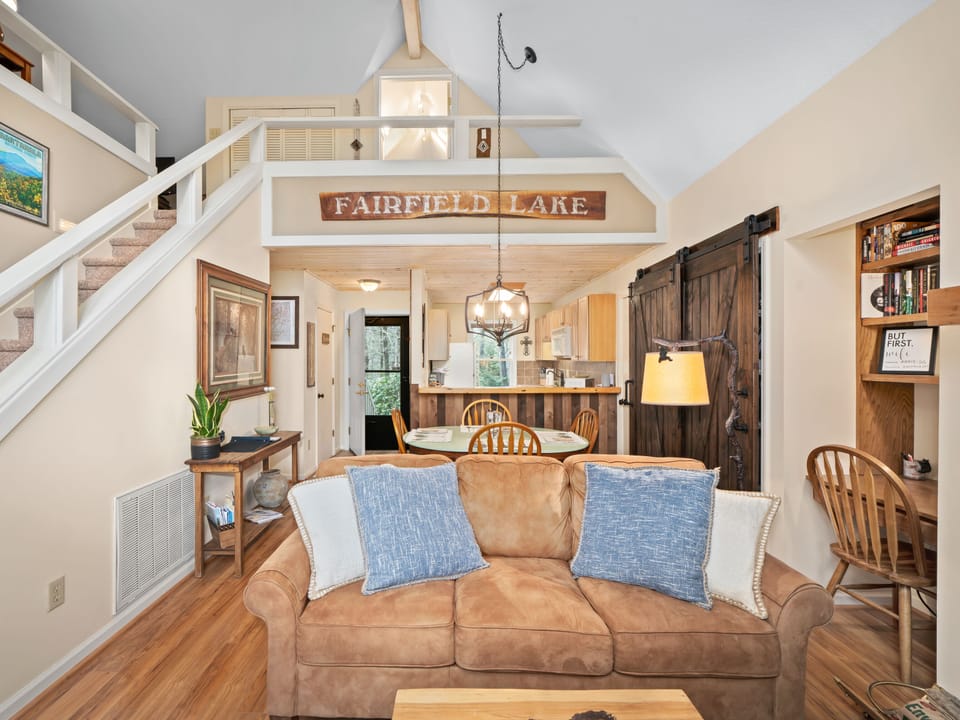 Living room and study nook.