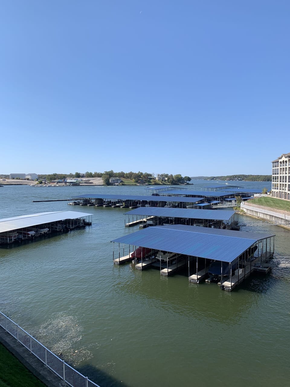 View from the deck! Enjoy the view of the lake and the boat cruising by!