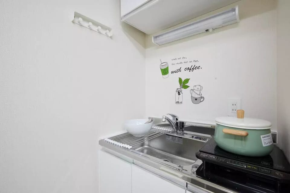 Apartment (301B) | Private kitchenette | Fridge, microwave, stovetop, rice cooker