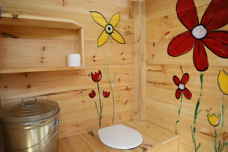 Bright and airy outhouse!