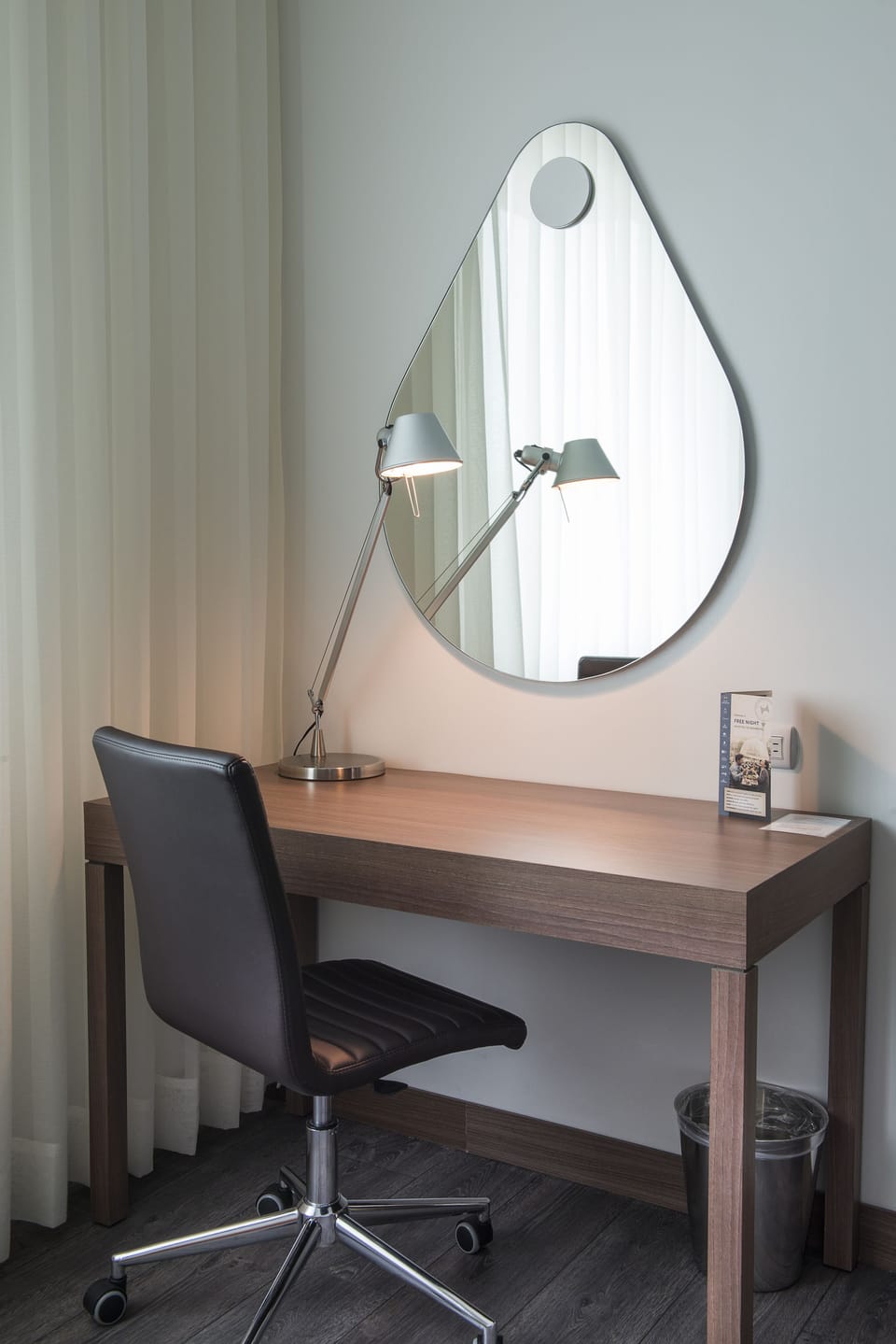 In-room safe, desk, laptop workspace, soundproofing