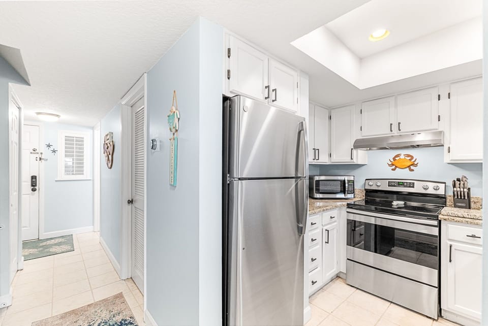 Brand new stainless steel refrigerator with ice maker
