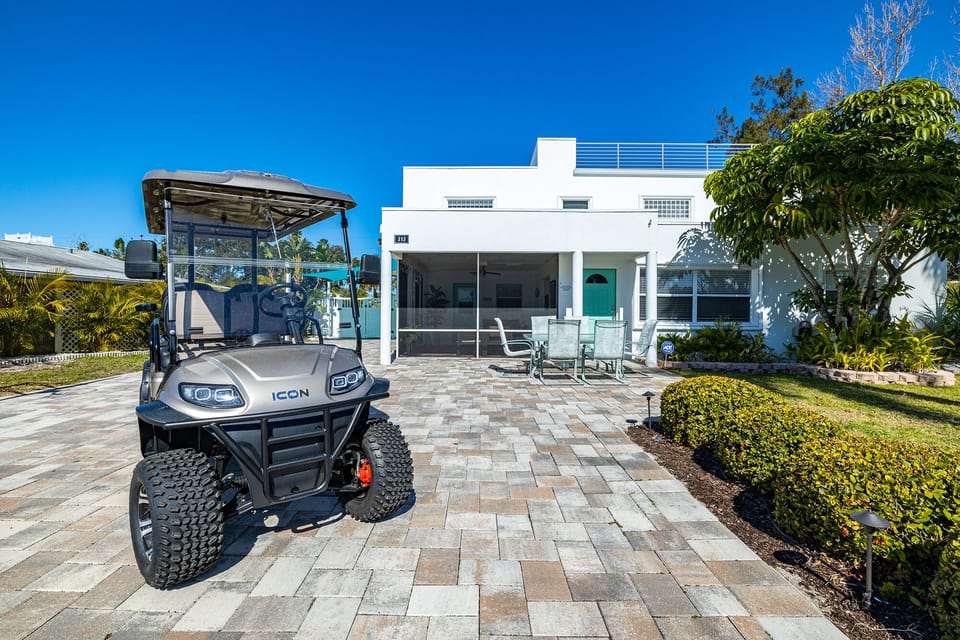 Guests can cruise IRB like a local in the six seat golf cart.