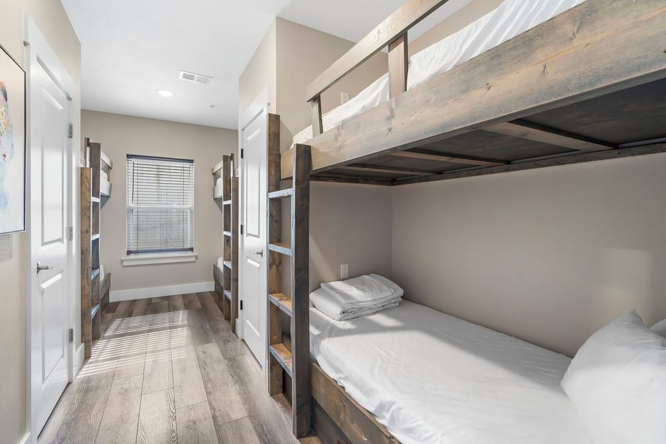 Bedroom 5-Bunkroom Downstairs Level- 4 Twins, Hall Bath Access
