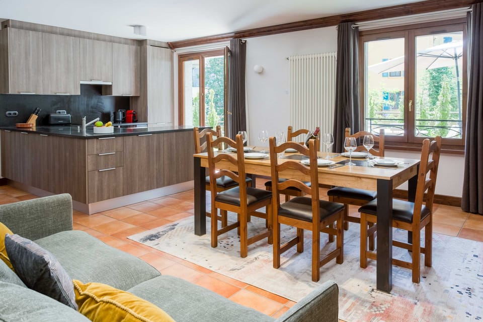 Dining area in Pothecary's open plan living space