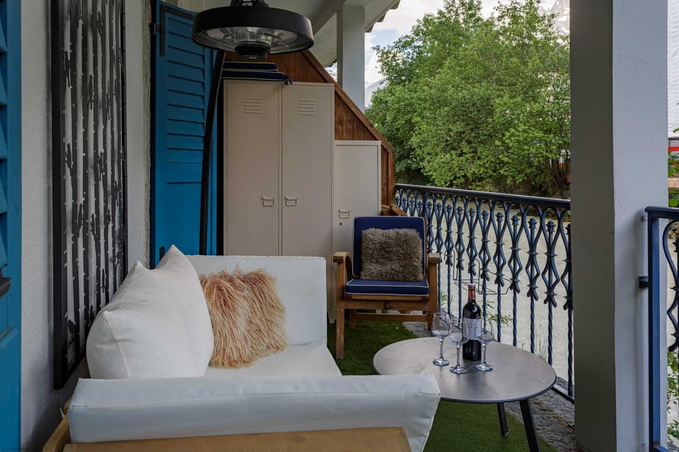 Terrace overlooking the river