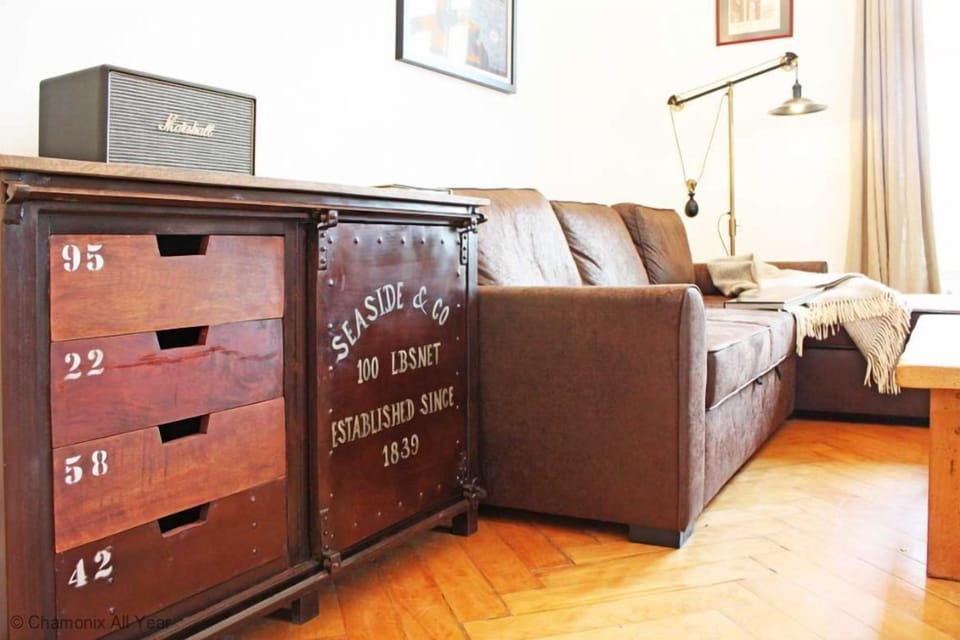 Stylish furniture in Alpine Museum apartment