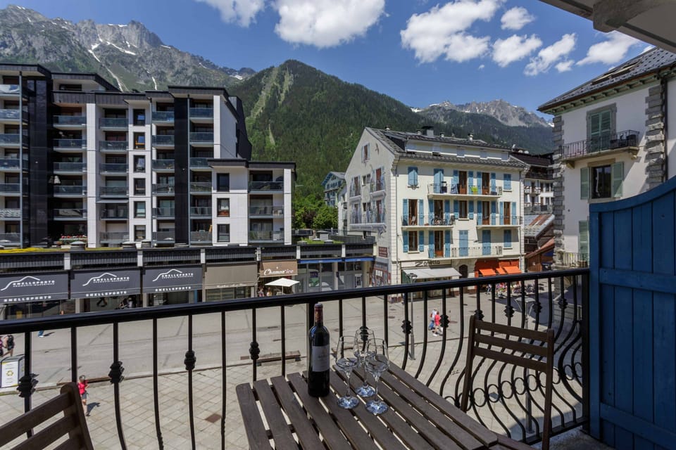 Balmat apartment's balcony has mountain views