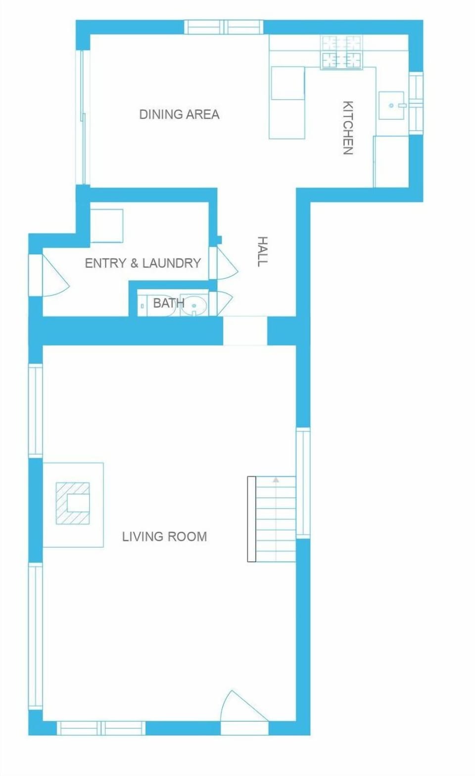 Chalet Martinique ground floor plan