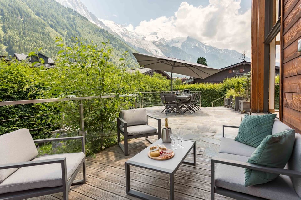 Terrace with Mont Blanc Views