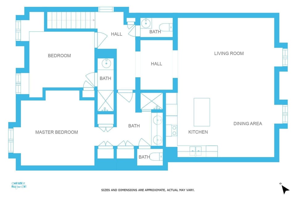 First floor plan - Kursaal apartment