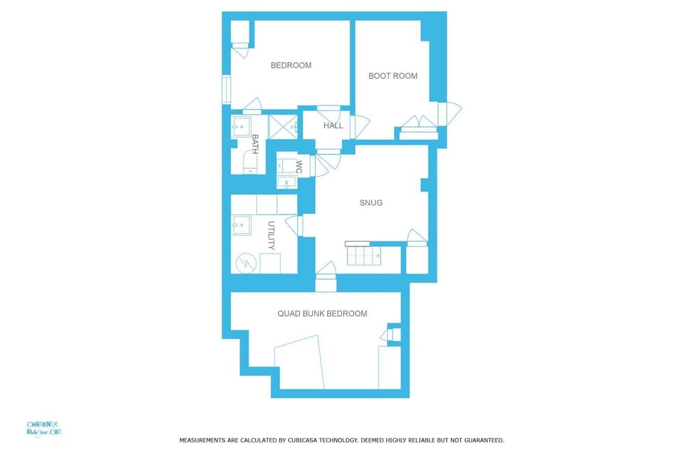 Chalet des Souchettes lower ground floor plan