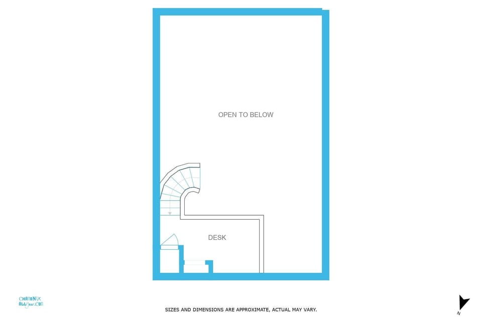 Chalet des Amis appt 2 mezzanine floorplan