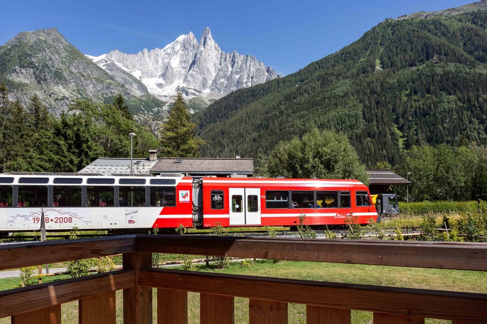 The Mont Blanc Train station close by