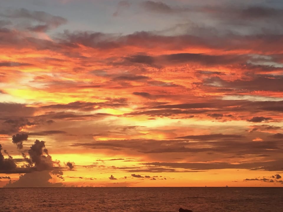 Sunset from our beach condo