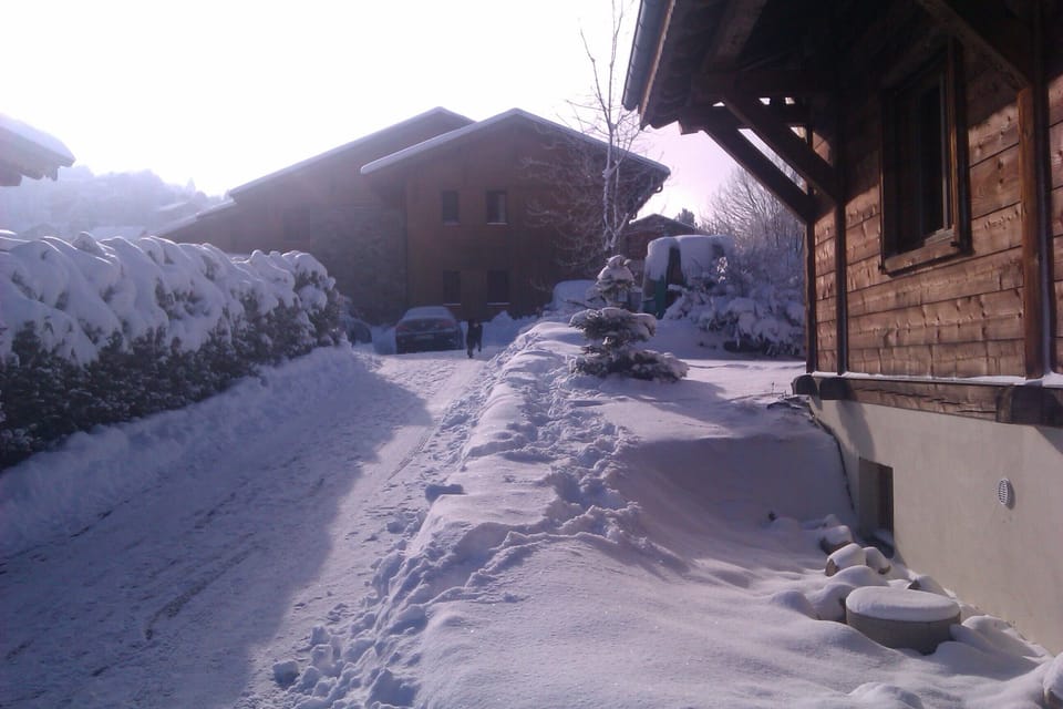 Shared driveway for two chalets (with mainly absent neighbours) :D