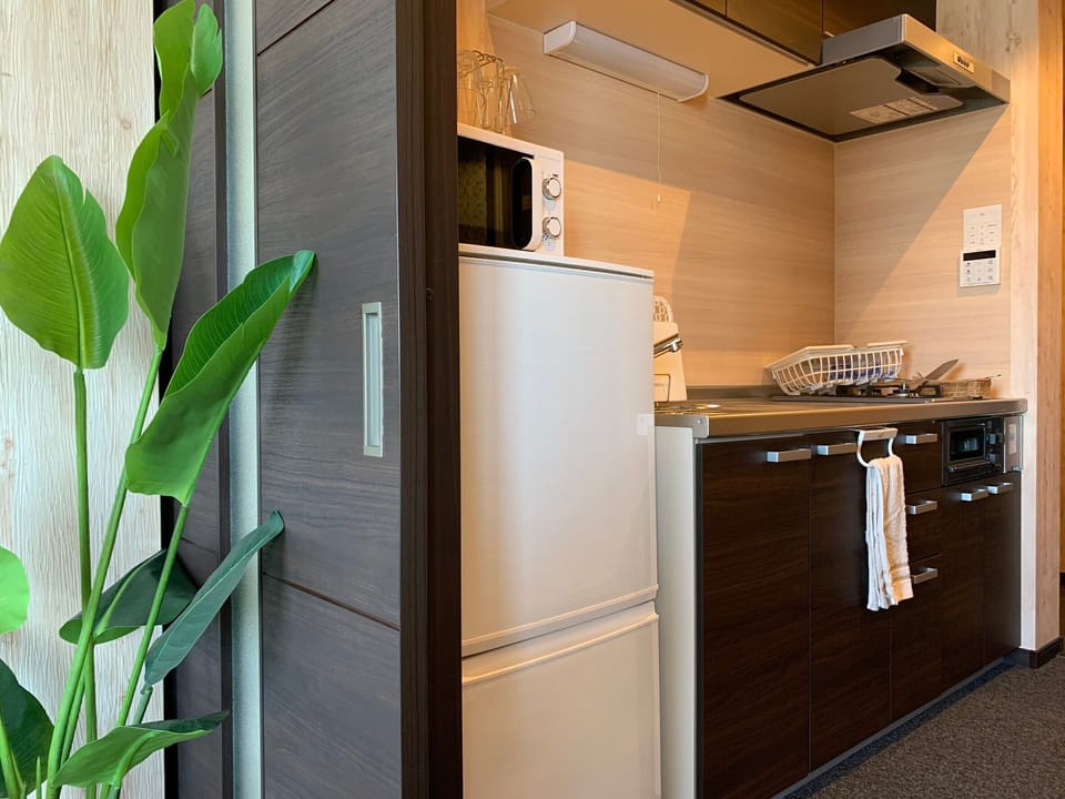 Apartment | Private kitchenette | Fridge, microwave, stovetop, coffee/tea maker