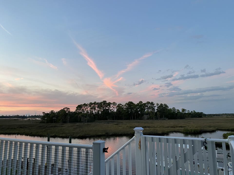 Sunset from back porch.