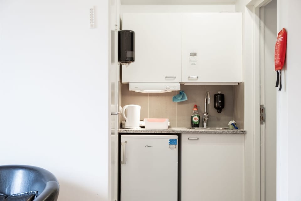 Desk, soundproofing, iron/ironing board (on request), WiFi (free)