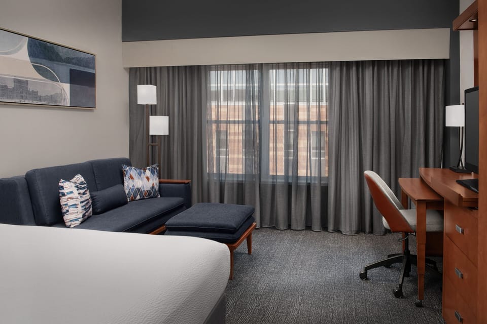 1 bedroom, premium bedding, desk, iron/ironing board