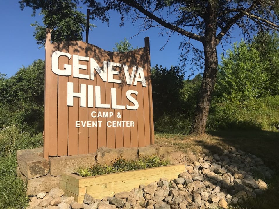 Geneva Hills sits on 350 private acres with a lake, trails and rock formations. 