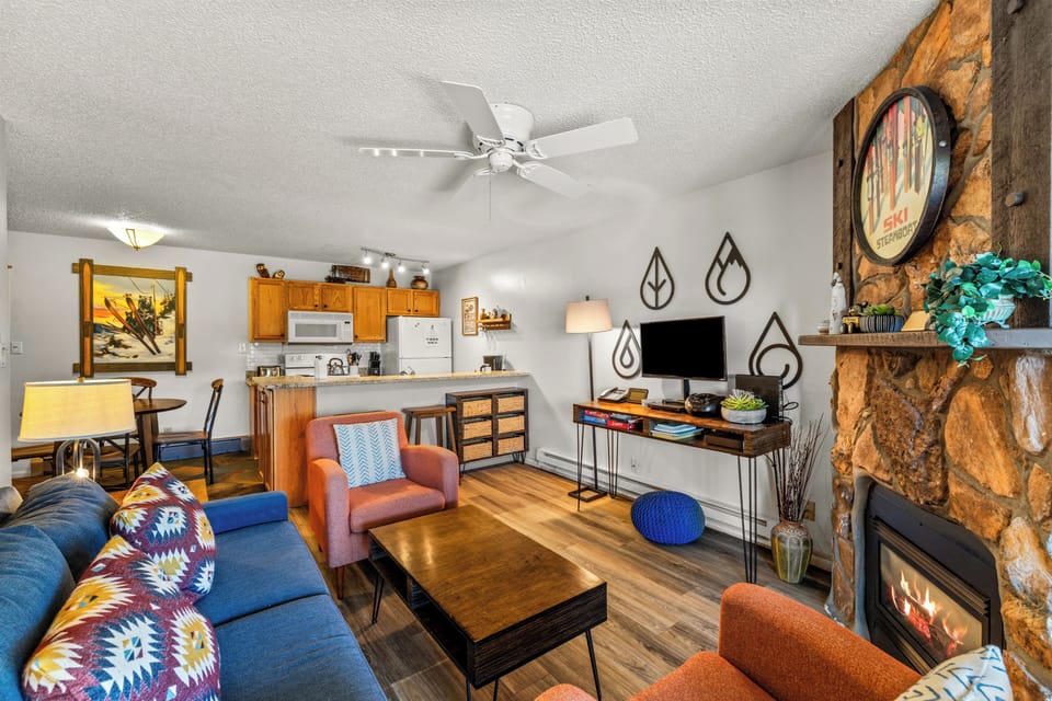 Living Area View to Kitchen