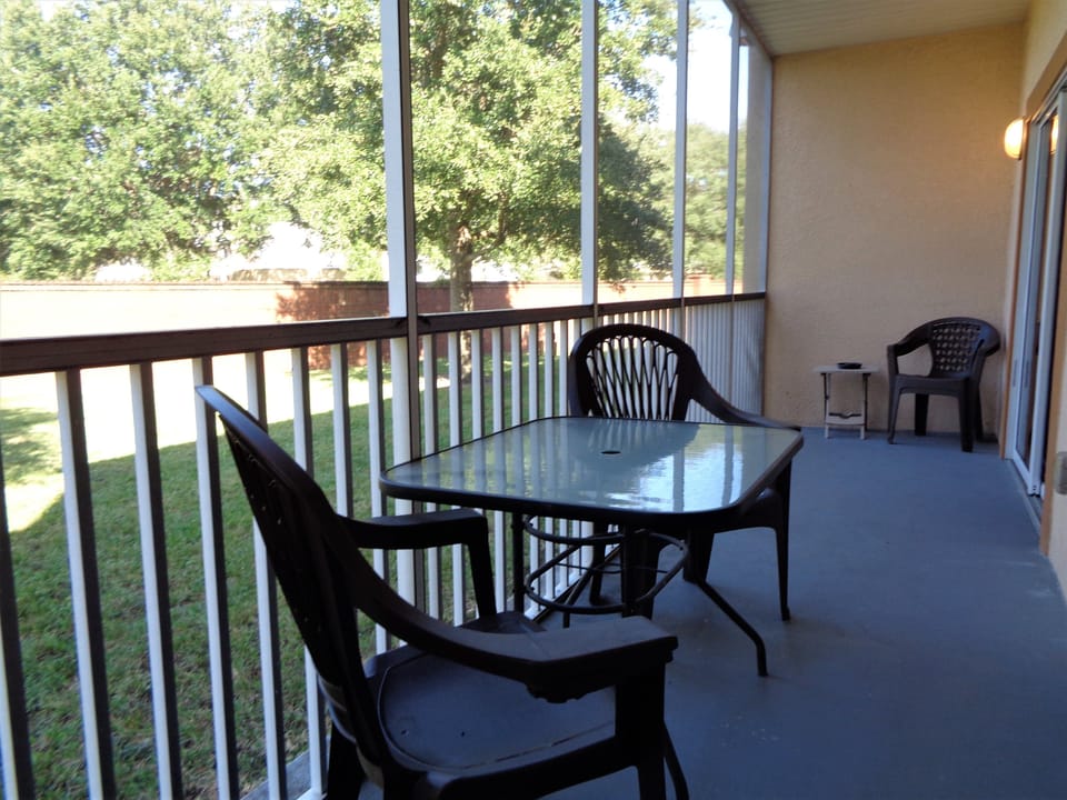 Large screened-in patio -  private access off master bedroom & living room