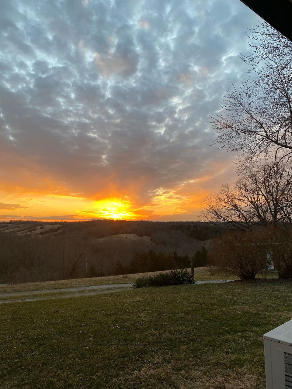 Set your alarm to catch the sunset.  The colors in the sky can last for hours.