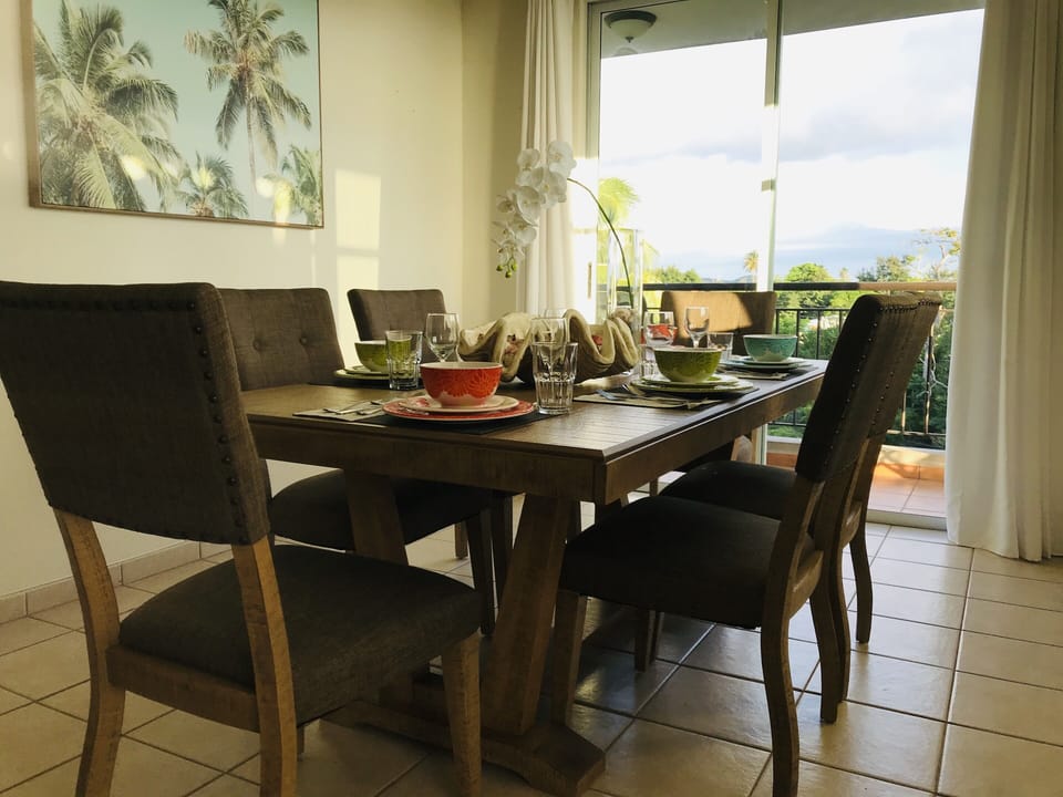 Enjoy a meal or enjoy game night in the dining room