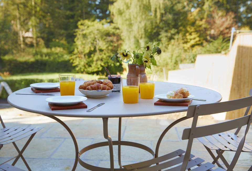 Enjoy breakfast on the terrace